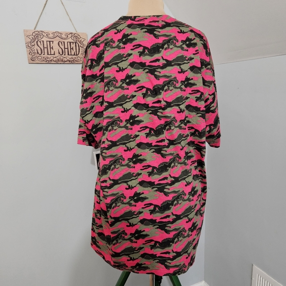 New Sturgis 75th Anniversary Pink Camo Skull Graphic Plus Size T-Shirt 2XL Tee - Picture 4 of 14